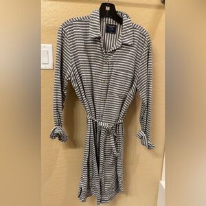 Striped Button-Down Dress